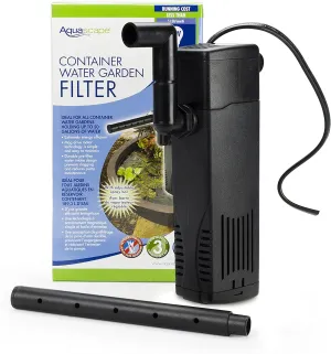 Aquascape Container Water Garden Filter for Patio Ponds and Small Aquatic Gardens | 77005 , Black
