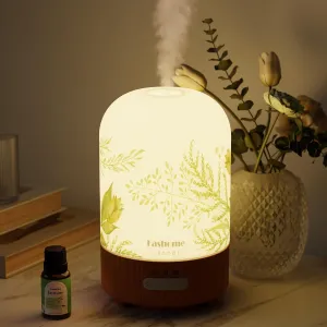 Aromatherapy Essential Oil Diffuser with Jasmine Oils, 6 in 1 Ultrasonic 100ML Aromatherapy Scent Humidifier Vaporizer with Dense fine Mist, Timer, Auto-Off (Summer-Jasmine)