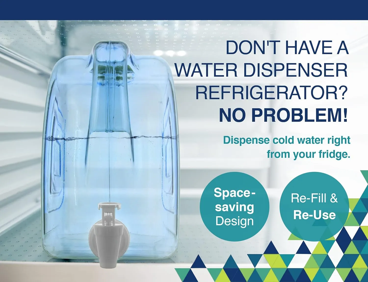 Arrow Home Products Ultra Drink Dispenser for Fridge, 2 Gallon - Plastic Beverage Dispenser with Spigot for Easy Dispensing - BPA Free Clear Plastic - Convenient Handle, Easy-Pour Spout