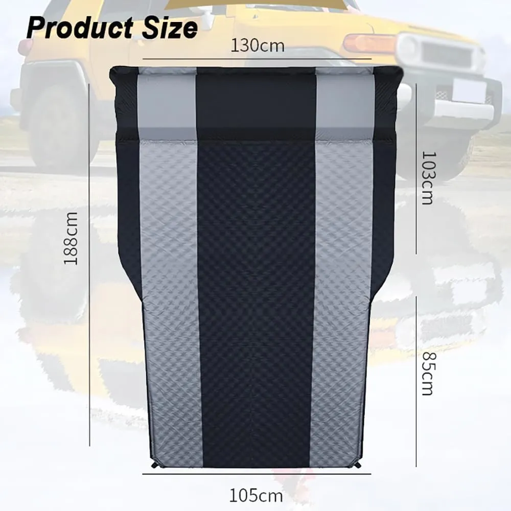 Automatic Inflatable Car Air Mattress for Jeep Compass S/80th Anniversary/Longitude/Limited FWD 4x4, Foldable Portable for Camping Travel 5cm Thick Car Mattress,OrangeGray