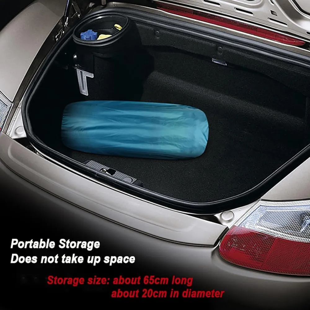 Automatic Inflatable Car Air Mattress for Jeep Compass S/80th Anniversary/Longitude/Limited FWD 4x4, Foldable Portable for Camping Travel 5cm Thick Car Mattress,OrangeGray