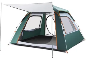 Automatic Instant Pop-Up Camping Tent for 3-4 Person, Waterproof Sun-Proof Outdoor Picnic Dome Tent, Quick Setup with Ventilation for Hiking, Beach & Outdoor Activities