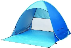 Automatic Pop Up Instant Portable Outdoors Quick Cabana Beach Tent Sun Shelter