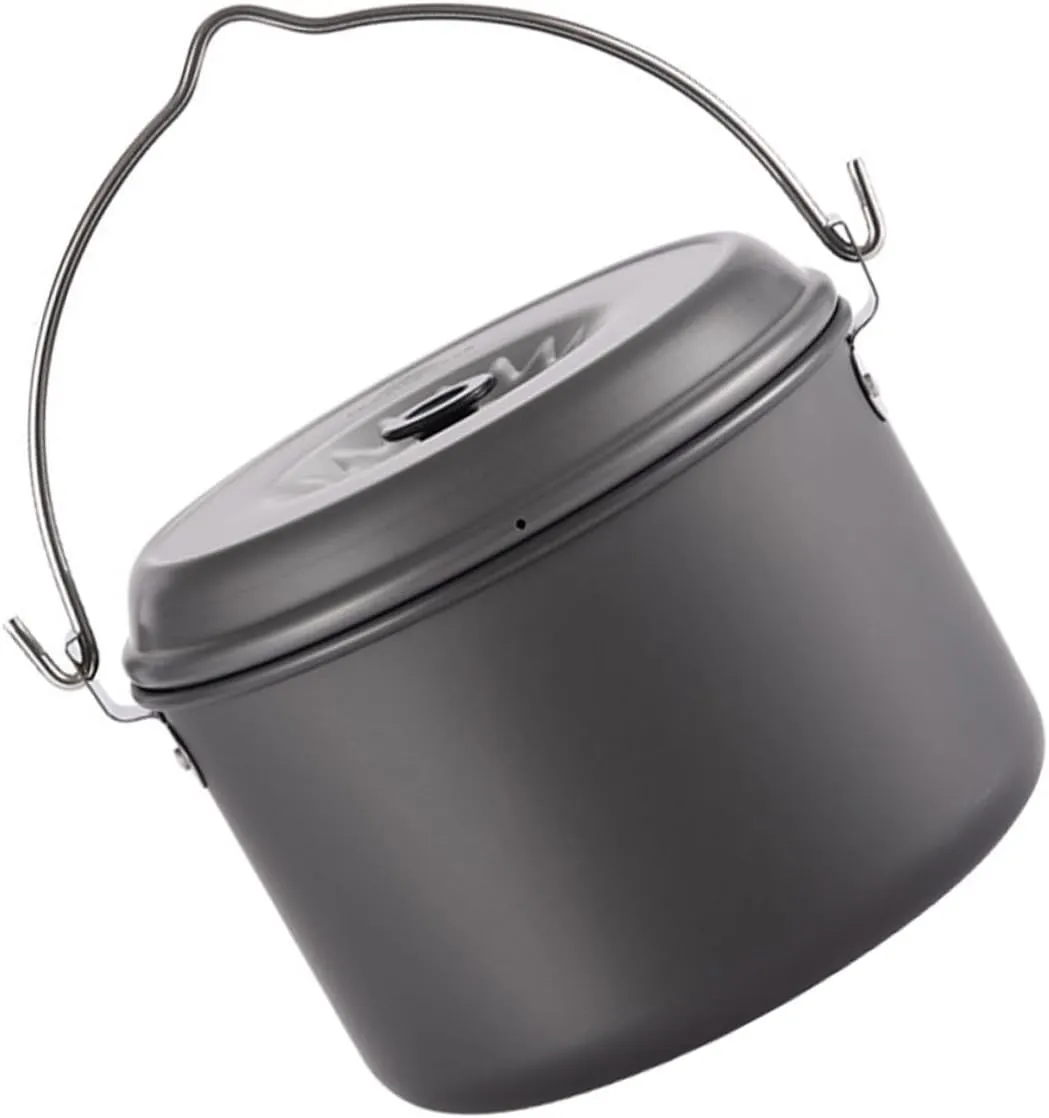 Backpacking Pot Picnic Pot Folding Handle Camping Cookware Aluminum Oxide Cooking Easy to Clean