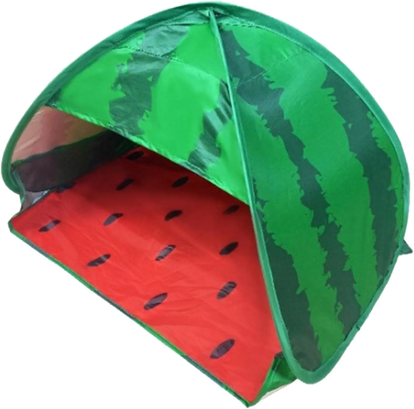 Beach, Canopy with Phone Holder,Beach Lounge Boat, Mini Automatic Shade Tent for Outdoor Picnic Beach Camping, Silver Cloth Melon1