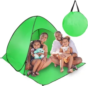 Beach Tent Pop Up Beach Tent Sun Shade Shelter Anti-UV Automatic Waterproof Tent Canopy for 2-3 Person w/Net Window Storage Bag for Outdoor Beach Camping Fishing Park