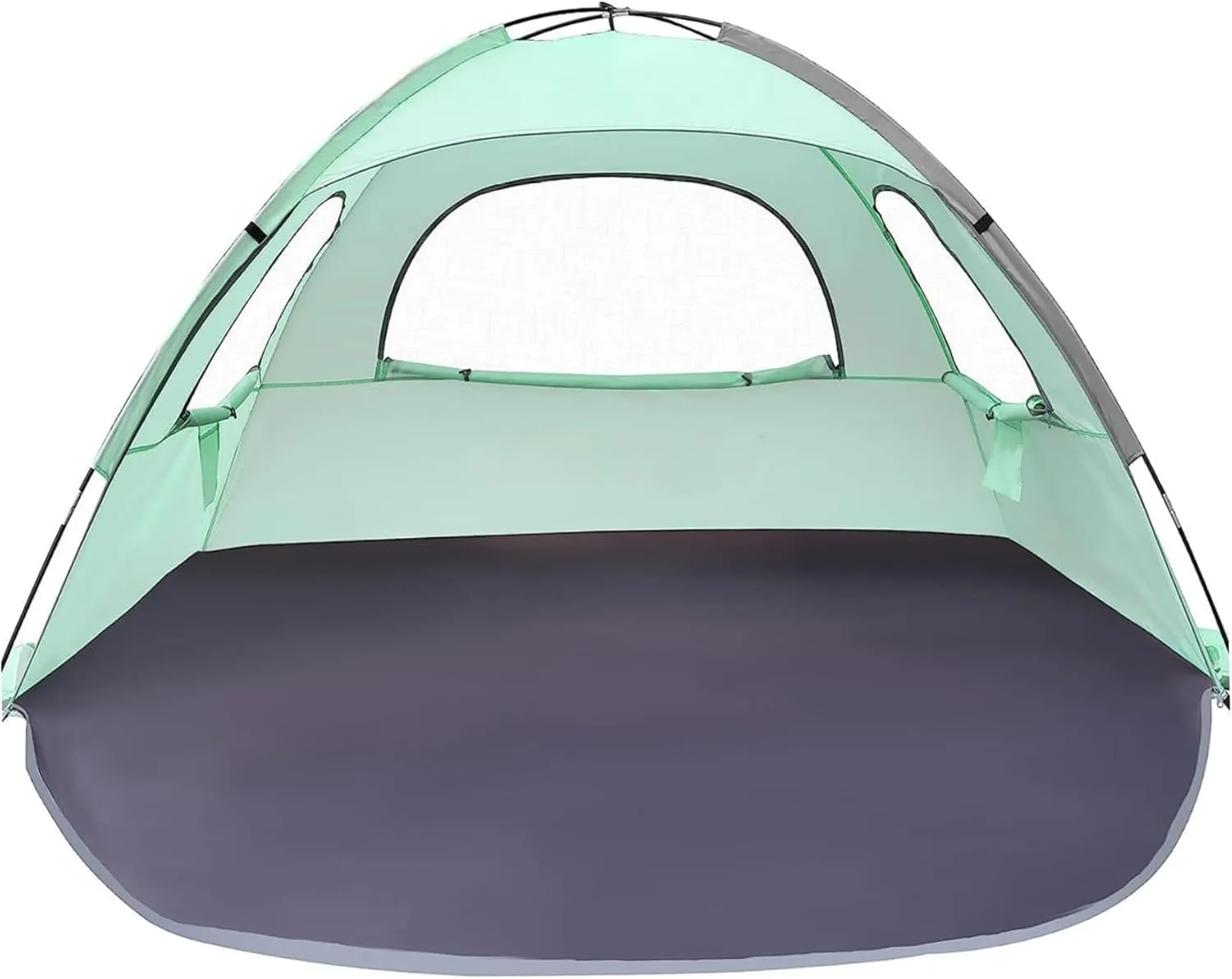 Beach Tent Sun Protection Ventilated Beach Tent Sun Shelter with 3 Window Lightweight ＆ Foldable Canopy Easy Setup Windproof Shade for 3 Persons 83x55x46 Inch #
