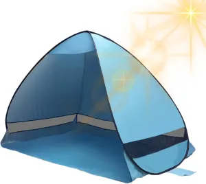 Beach Tent Sun Shelter, Sun Protection Shelter Camping Tent, UPF 50  UV Protection Beach Canopy, Easy Setup Shelter Beach Outdoor Gear for Park, Picnic, Fishing, Courtyard, Camping