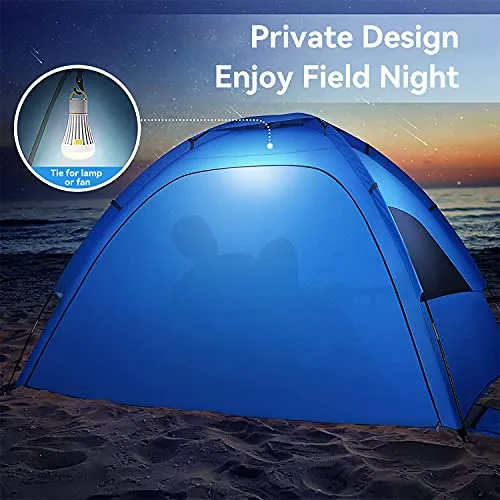 Beach Tent,2-3 Person Sun Shade Shelter w/ UPF50  Protection Extended Floor