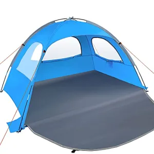 Beach Tent,2-3 Person Sun Shade Shelter w/ UPF50  Protection Extended Floor