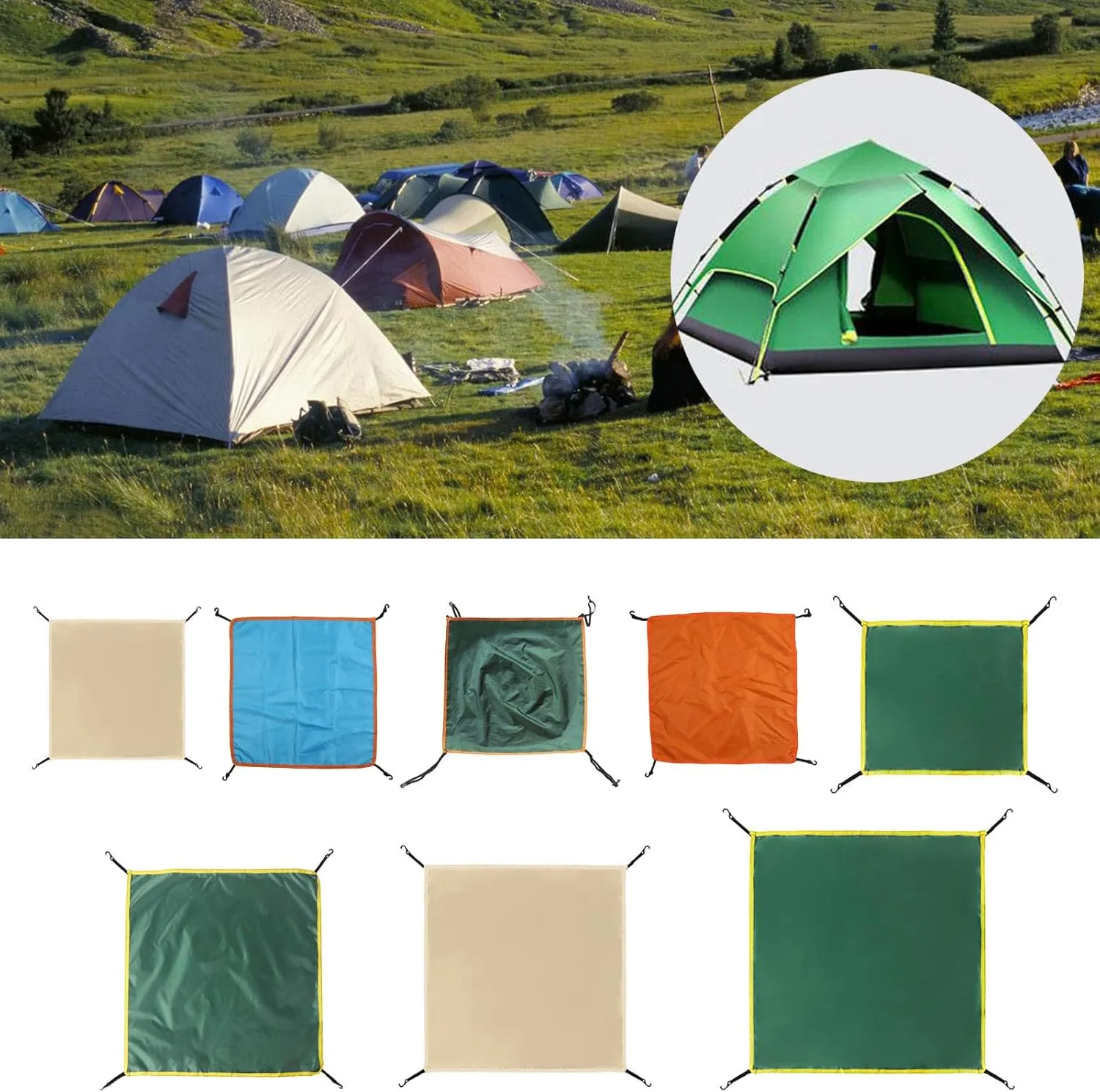 Beachs Tent Head Cloth Outdoor Camping Sunshades Shelter Lightweight Rainproof Awning Easily Use