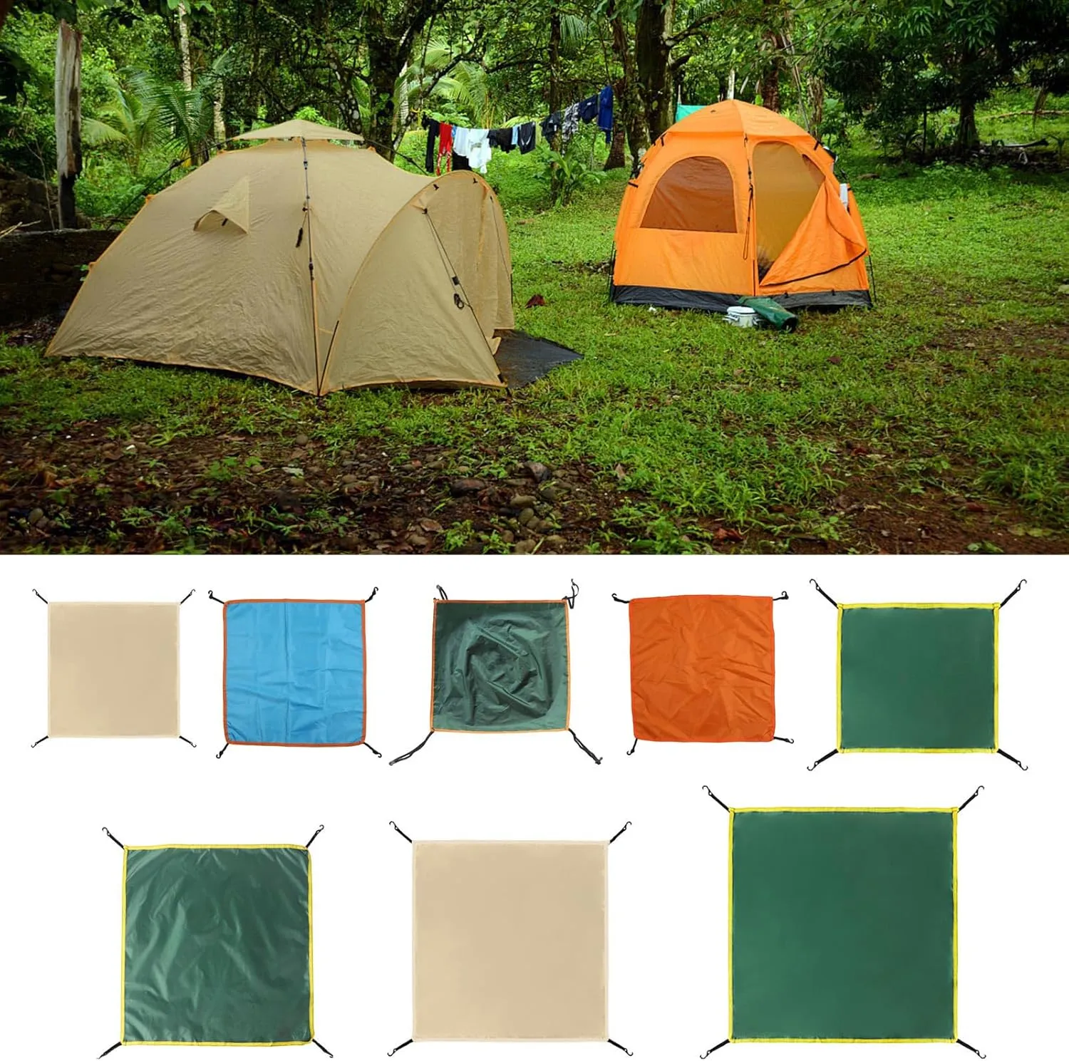 Beachs Tent Head Cloth Outdoor Camping Sunshades Shelter Lightweight Rainproof Awning Easily Use