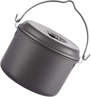 BESPORTBLE 1pc Outdoor Pot Travel Cutlery Open Fire Cookware Camping Cookware Portable Tripod Grilling Accessories Camping Cooking Stove Hiking Pot with Handle Barbecue Hard Alumina