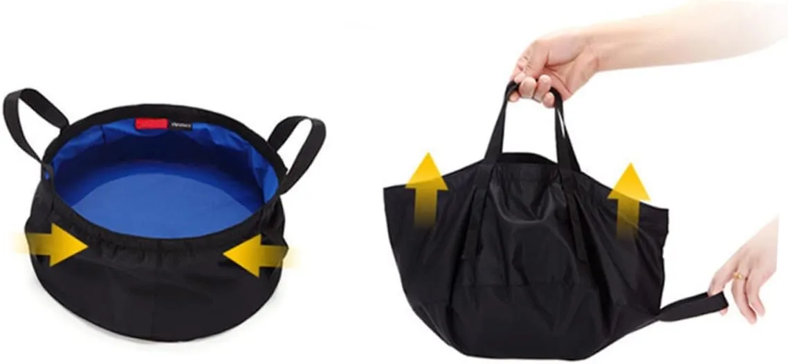 BESPORTBLE 2pcs wash Basin fold Travel Portable Folding Basin Foot Bag Folding Bucket Fishing Fishing Bucket Bucket