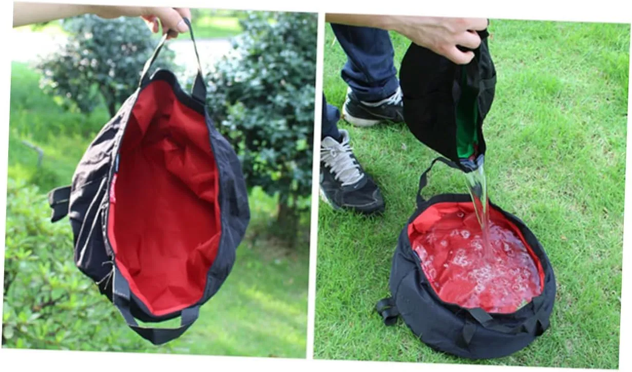 BESPORTBLE 2pcs wash Basin fold Travel Portable Folding Basin Foot Bag Folding Bucket Fishing Fishing Bucket Bucket