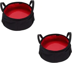 BESPORTBLE 2pcs wash Basin fold Travel Portable Folding Basin Foot Bag Folding Bucket Fishing Fishing Bucket Bucket