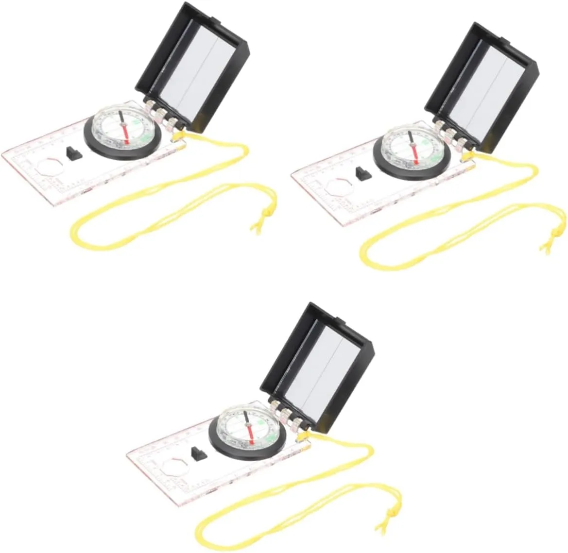 BESPORTBLE 3pcs Compass Hiking Baseplate Silva Compass Lightweight Multipurpose Outdoor Tool