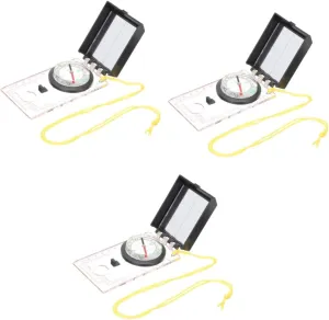 BESPORTBLE 3pcs Compass Hiking Baseplate Silva Compass Lightweight Multipurpose Outdoor Tool