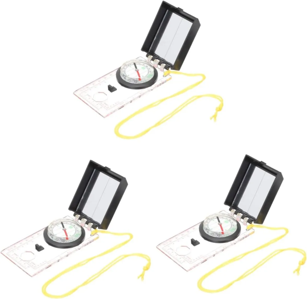 BESPORTBLE 3pcs Outdoor Navigation Tools Compass Sturdy Material Multipurpose Hiking Tool