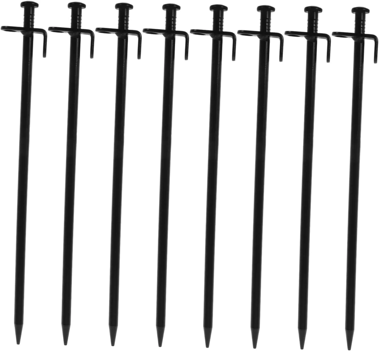 BESPORTBLE 8pcs Heavy Duty Carbon Steel Tent Stakes 30cm Long Robust Ground Pegs for Outdoor Camping Beach and Garden