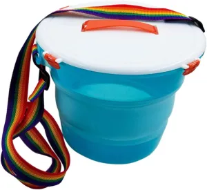 BESPORTBLE Foldable Bait Basin Portable Fish Bucket with Collapsible Lid Ideal for Fishing Supplies