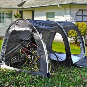 Bicycle Tent with Ventilation Mesh Bicycle Tent Outdoor Storage Waterproof with Double Doors for 5-7 Bikes Outdoor Storage Shed Bike Shed
