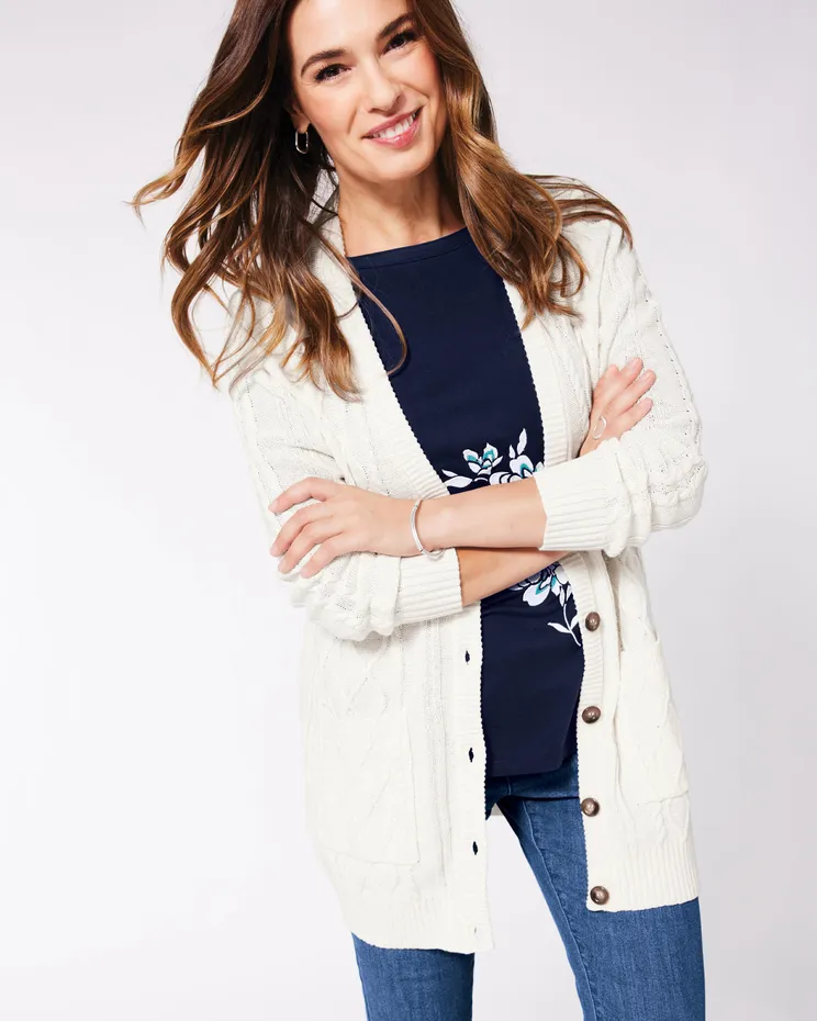Blair Women's Cable Cardigan Sweater - Misses
