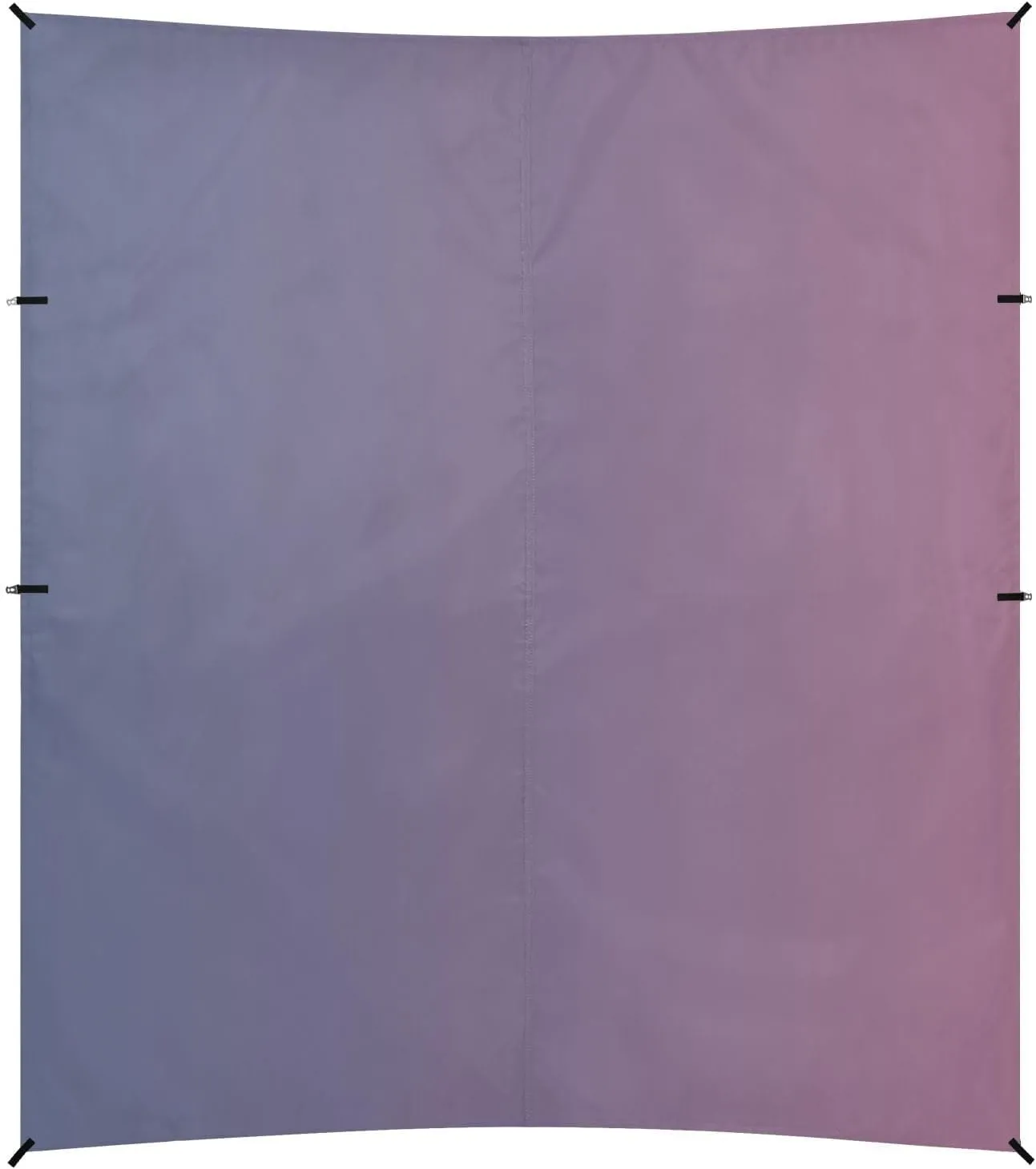 Blue Pink Gradient Foldable Beach Canopy UPF50  Lightweight Portable Sun Shelter with Sandbags, Sand Shovel, Poles for Family Travel