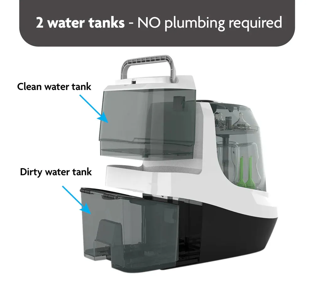 Bottle Washer Pro - Washer Lid, Clean Water Tank, Waste Water Tank.
