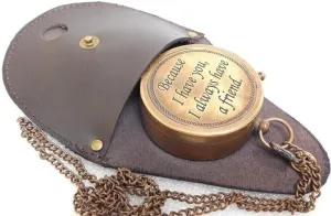 Brass Compass Nautical Antique Vintage Pocket Gift Vintage Maritime Marine Gift