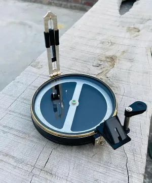 Brass Prismatic Compass 100mm 4"" with Adjustable Tripod Stand high Precision Surveying Instrument Tool, As Shown In Image