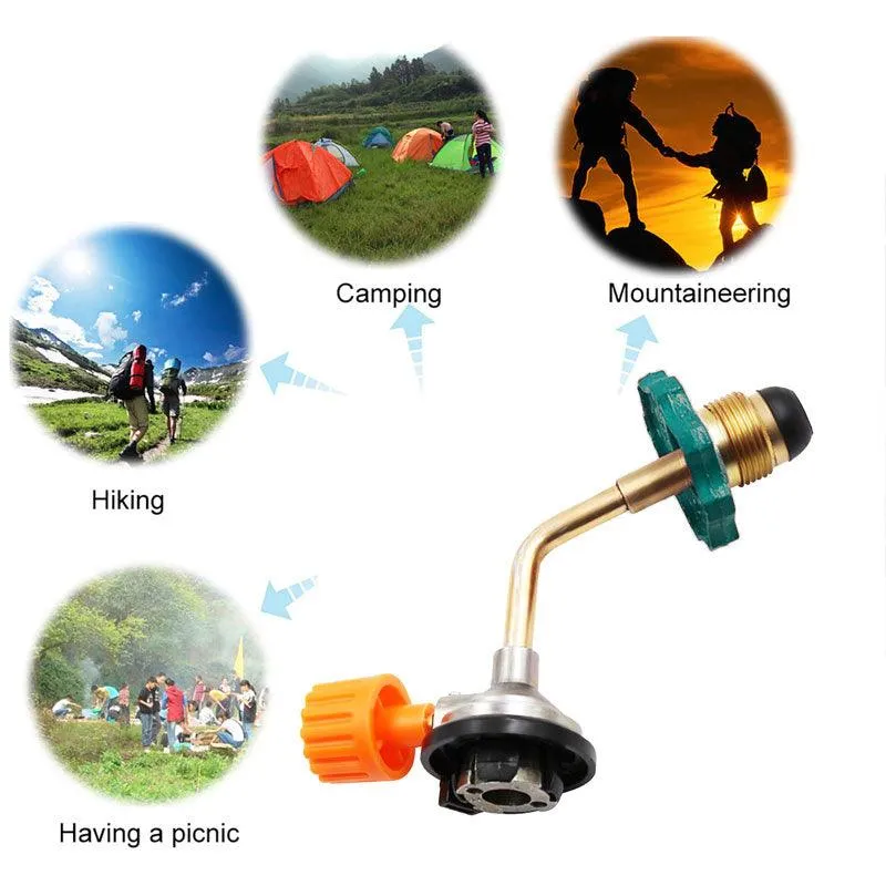 Butane Gas Refill Adapter Cylinder Tank Coupler Valve For Bbq Outdoor Camping