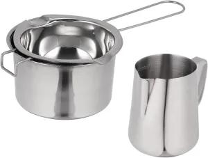 Butter Melting Pot Baking Chocolate Pan Stainless Steel Compact Design Heat Resistant Handle Versatile Picnic Hiking Cookware