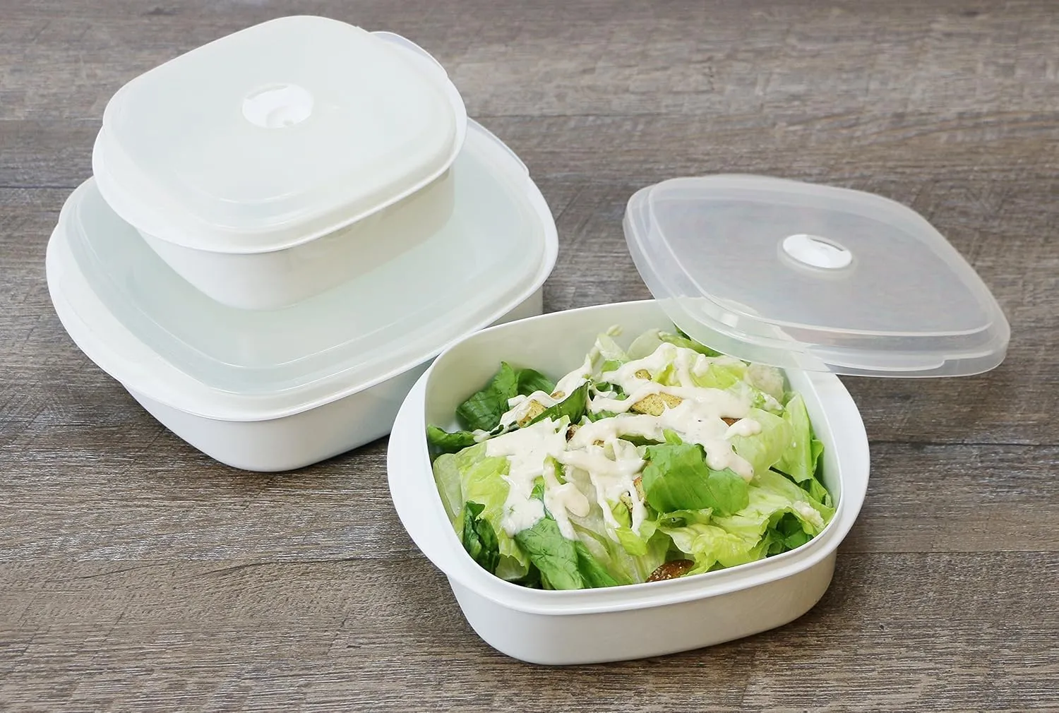 Calypso Basics by Reston Lloyd 6-Piece Microwave Cookware, Steamer and Storage Set, White
