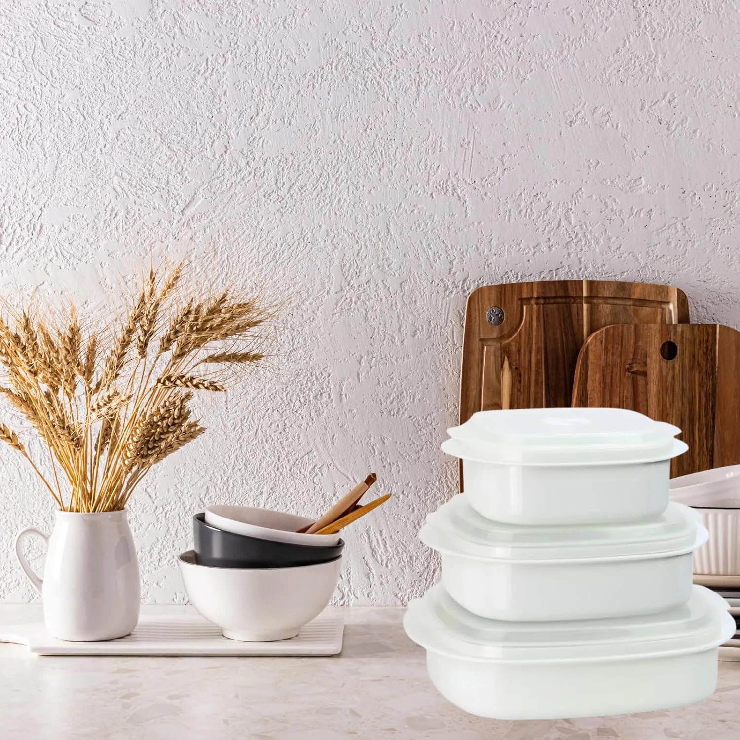 Calypso Basics by Reston Lloyd 6-Piece Microwave Cookware, Steamer and Storage Set, White