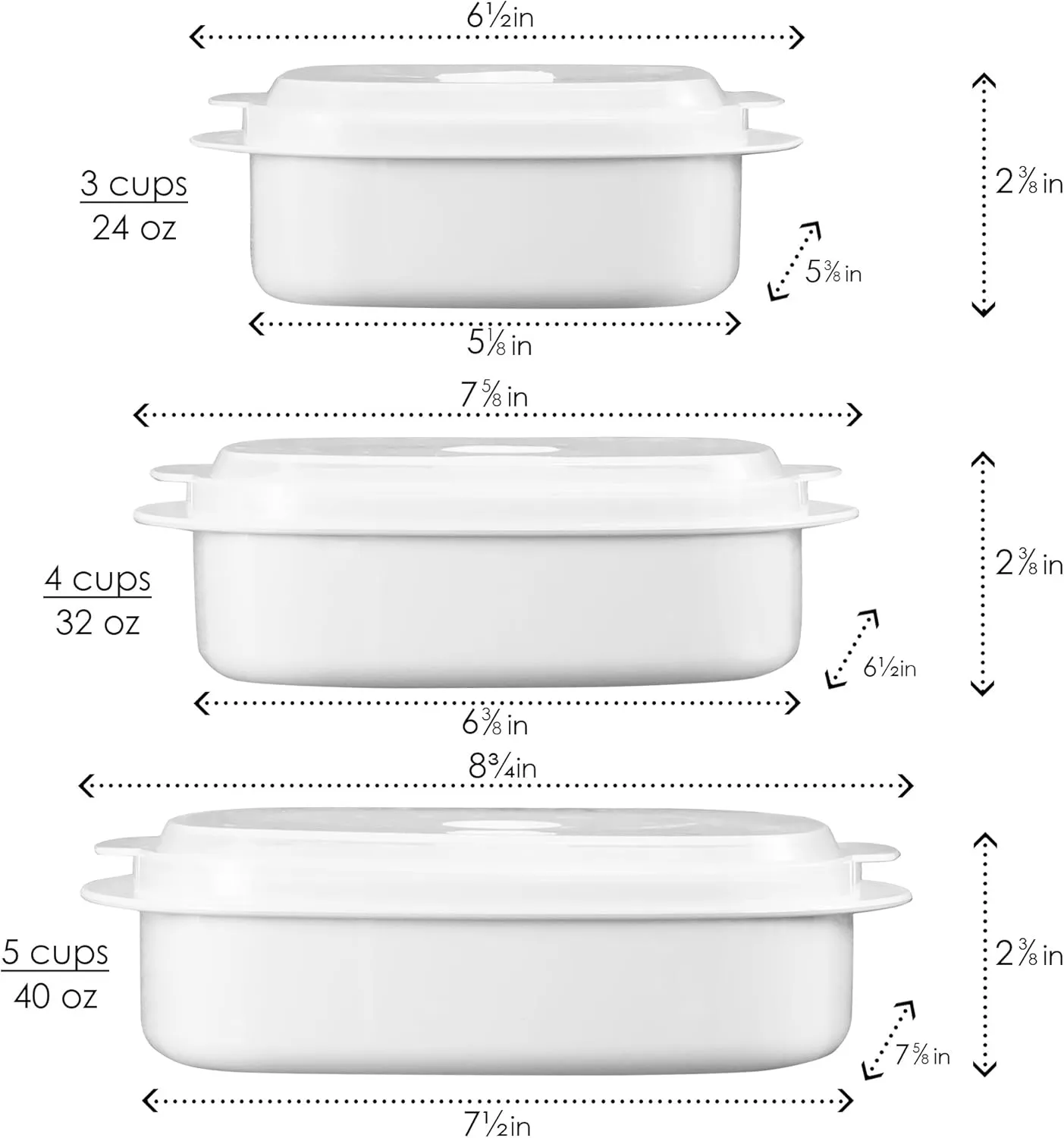 Calypso Basics by Reston Lloyd 6-Piece Microwave Cookware, Steamer and Storage Set, White