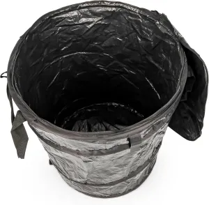 Camco Pop-Up Utility Container | Features Heavy Duty Liner & Zipper Close Lid | Holds 30-Gallon Kitchen-Size Trash Bags | Stands 2-Ft Tall & Collapses for RV Storage and Organization (42893)