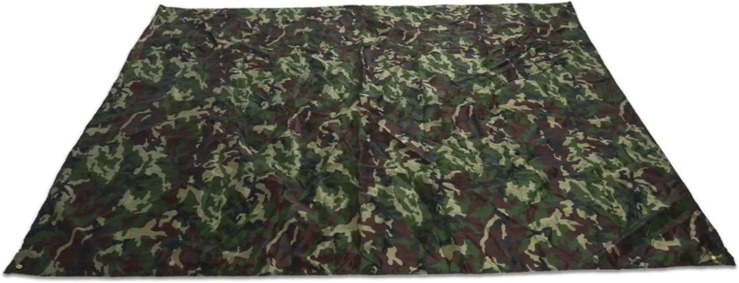 Camouflage Tent Tarp,Nylon Fabric Tent Shelter Portable Lightweight Rainproof Mat Raintent Tarp Shelter for Camping, Traveling, Fishing and Other Outdoor Activities (3 * 2.9 Meters)