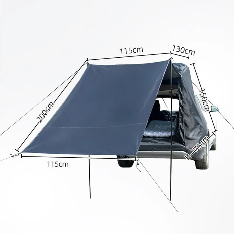 Camper Shade Awning Canopy with Complete Kits for Opel Agila/Ascona/Commodore/Kadett/Kapit?n/Manta, Waterproof UV Protection, Easy Set Up, Ultra-Durable Camping Tent,3 Style 3-A Black