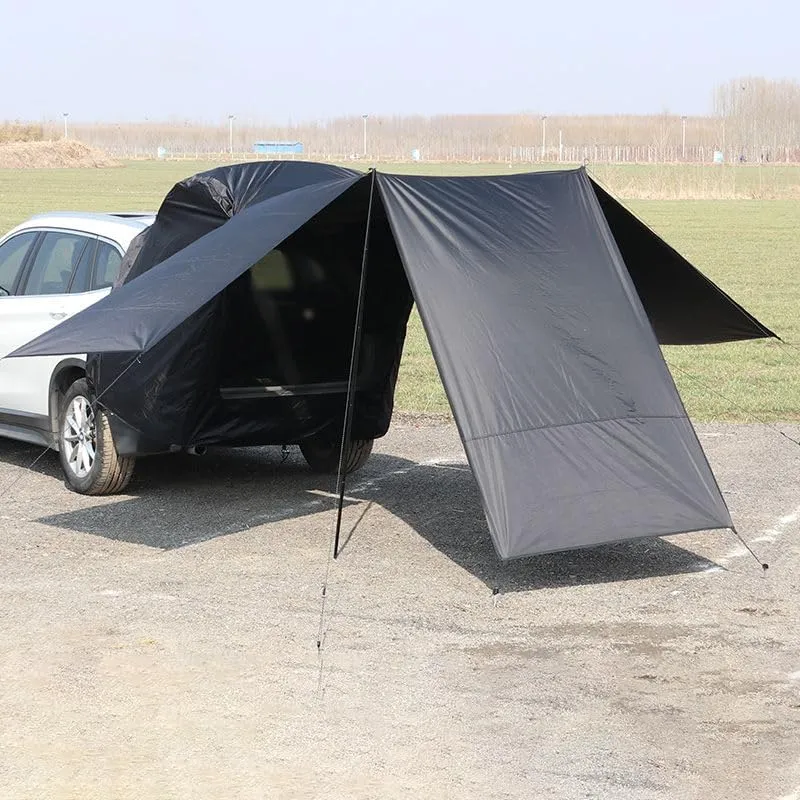 Camper Shade Awning Canopy with Complete Kits for Opel Agila/Ascona/Commodore/Kadett/Kapit?n/Manta, Waterproof UV Protection, Easy Set Up, Ultra-Durable Camping Tent,3 Style 3-A Black