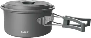 Camping Cooking Pot Aluminum Alloy Camping Cookware with Folding Handle for Camping Picnic Hiking