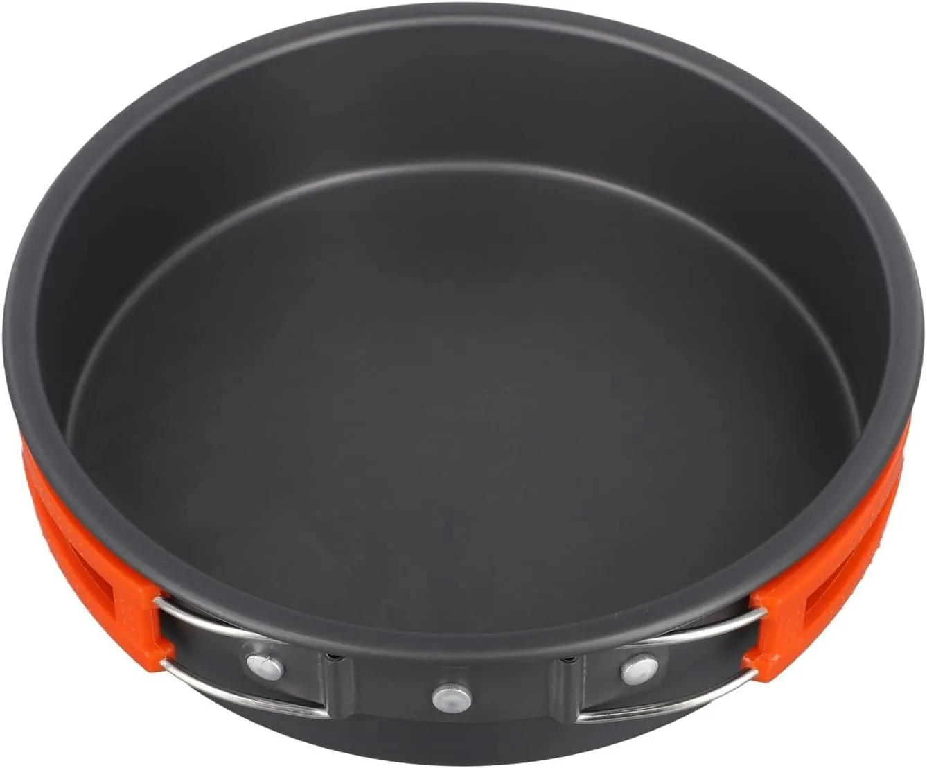 Camping Cookware Mess Kit, Non-Stick Lightweight Camping Pot and Fry Pan Set, 2-3 people Camping Frying Pan for Backpacking, Outdoor Cooking and Picnic(large)