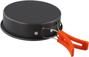 Camping Cookware Mess Kit, Non-Stick Lightweight Camping Pot and Fry Pan Set, 2-3 people Camping Frying Pan for Backpacking, Outdoor Cooking and Picnic(Small)