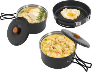 Camping cookware Set 304 Stainless Steel, Travel net Bag Camping, Picnic
