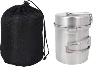 Camping Cookware Set Stainless Steel Cookware Portable Camp Cook Set Camping Cookware Mess Kit Camping Gear for Outdoor Backpacking Camping