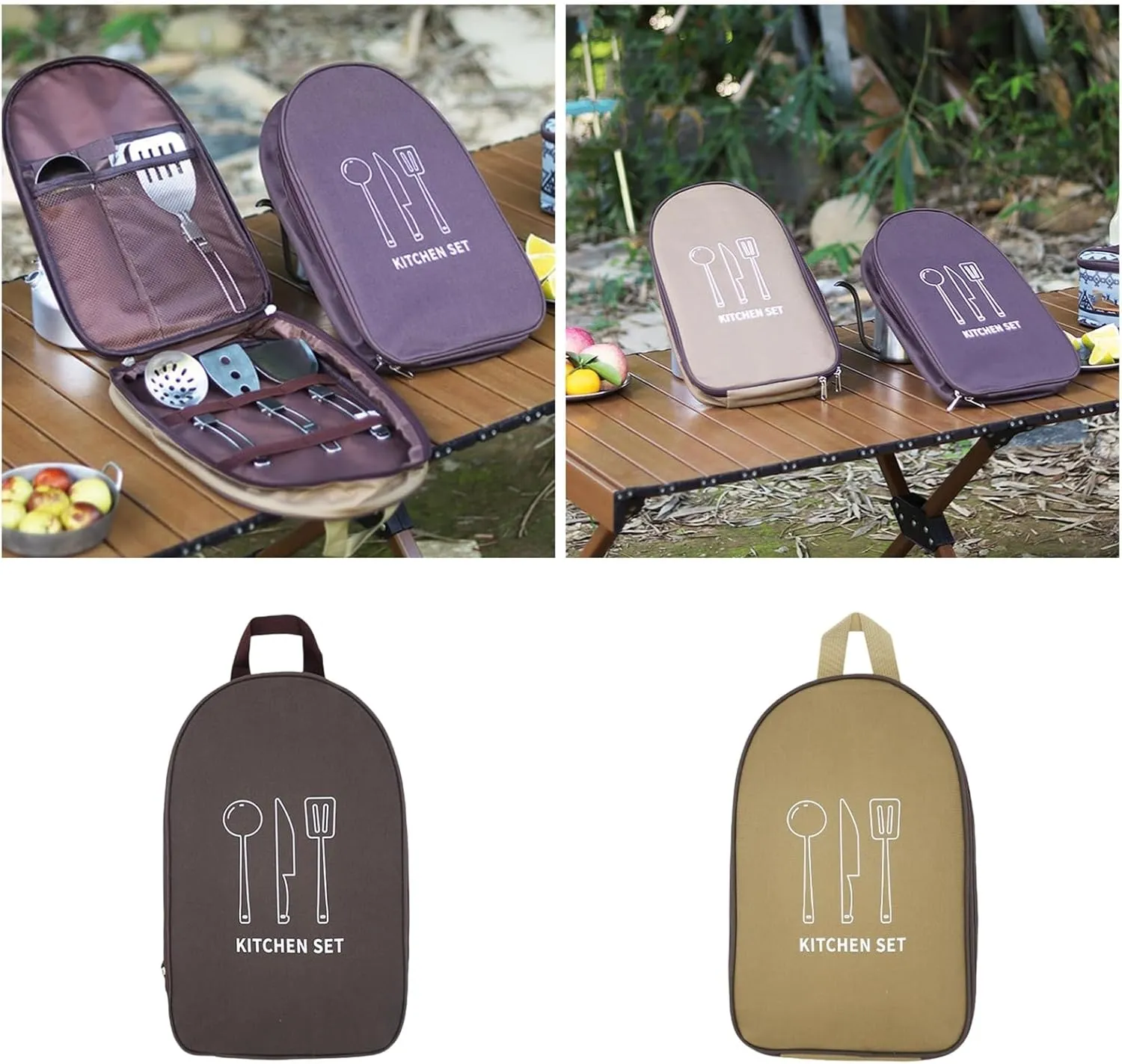 Camping Cookware Storage Bag Cooking Utensils Organizers Travel Bag Portable Picnics Tableware Bag For Outdoor Cooking