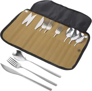 Camping Cookware Utensil Sets for Lunch Box Compact Cutlery Carrying Bag for Travel