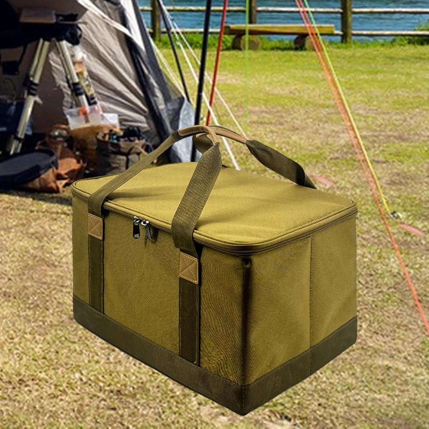 Camping Equipment Storage Bag Camping Stoves Carry Bag Foldable Water Resistant Moving Bag Gas Tank Storage Bag for Picnic BBQ