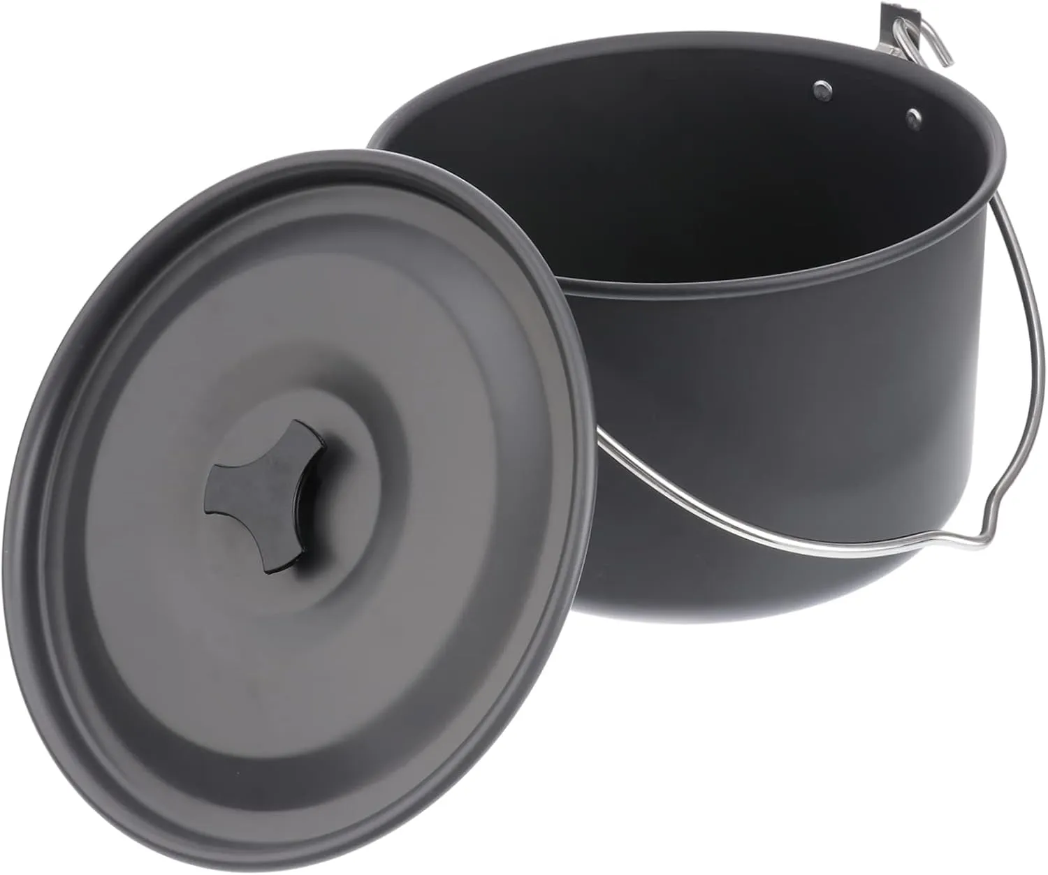 Camping Kettle for Open Fire 4l Aluminum Camping Cookware Pot Lightweight Mess Kit