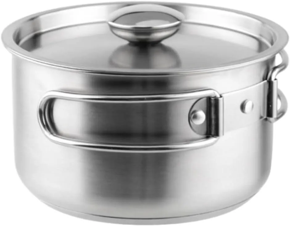 Camping Kitchen Utensil Outdoor Foldable Portable Line Handle Milk Pan Frying Soup Pot Picnic Pot for Outdoor Cooking